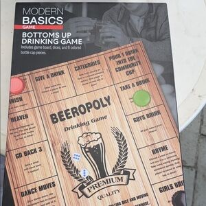Beeropoly Bottoms Up Drinking Game - Brown